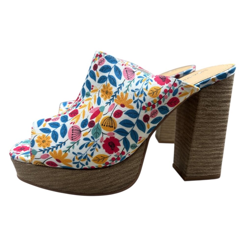 Lisa Vicky Joy 2 Platform Heeled Sandal Wild Flower Multi-Color - Size 10 M